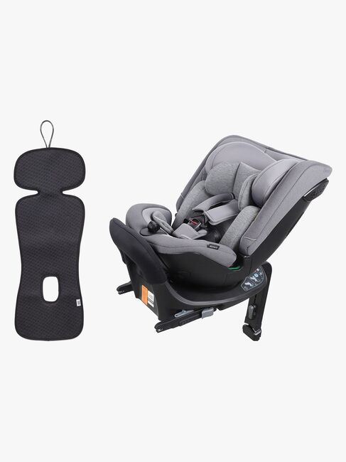 Beemoo Rotate i-Size Wendbarer Kindersitz inkl. Ventilierendem Sitzpolster, Mineral Grey/Antracit