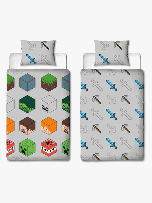 Minecraft Pixel Bettwäsche 140 x 200 cm
