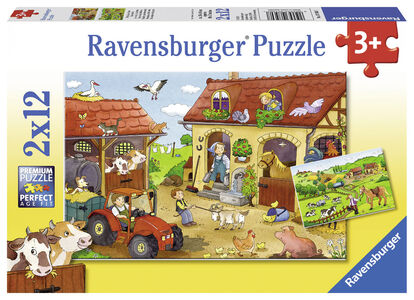 Ravensburger Puzzle Fleißig Auf Dem Bauernhof 2x12 Teile