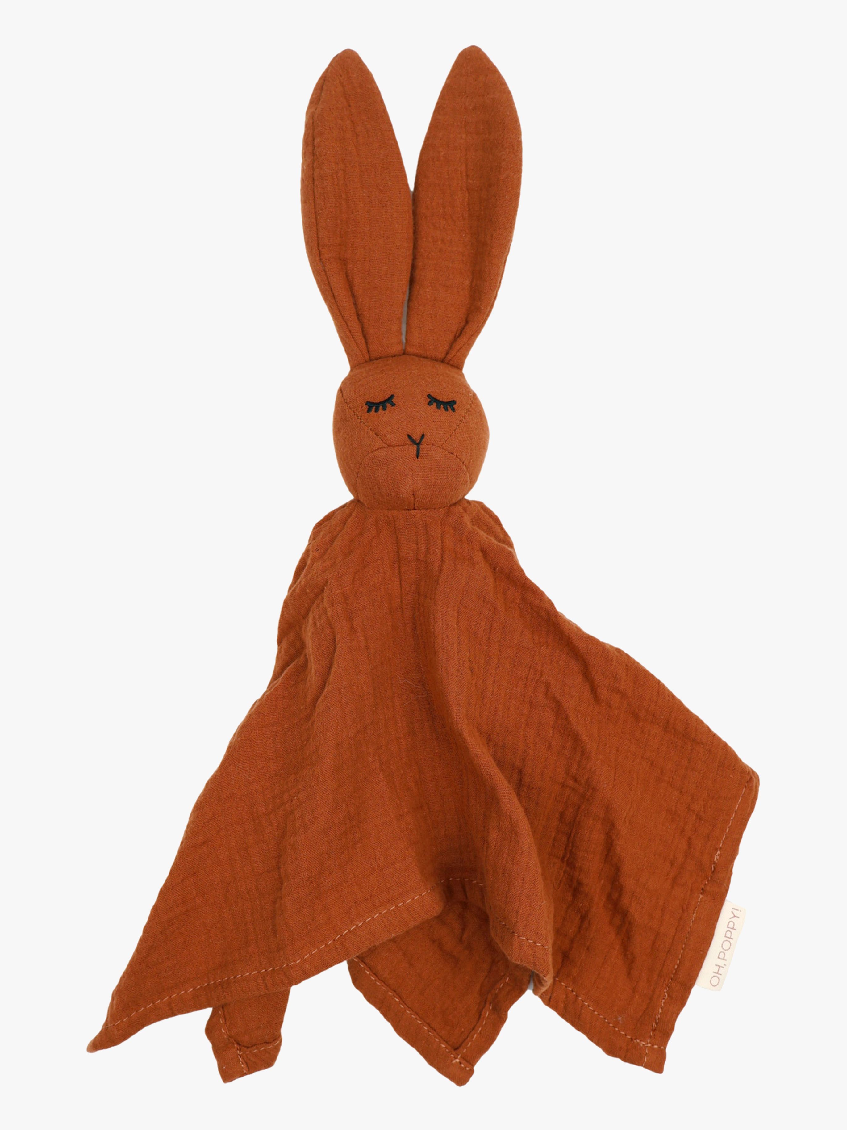 Leia Kaninchen Schmusetuch Musselin, Warm Rust
