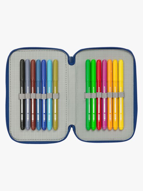 Drachenzähmen leicht gemacht  Gefüllt Dreifach-Federmäppchen 37 Teile, Blau