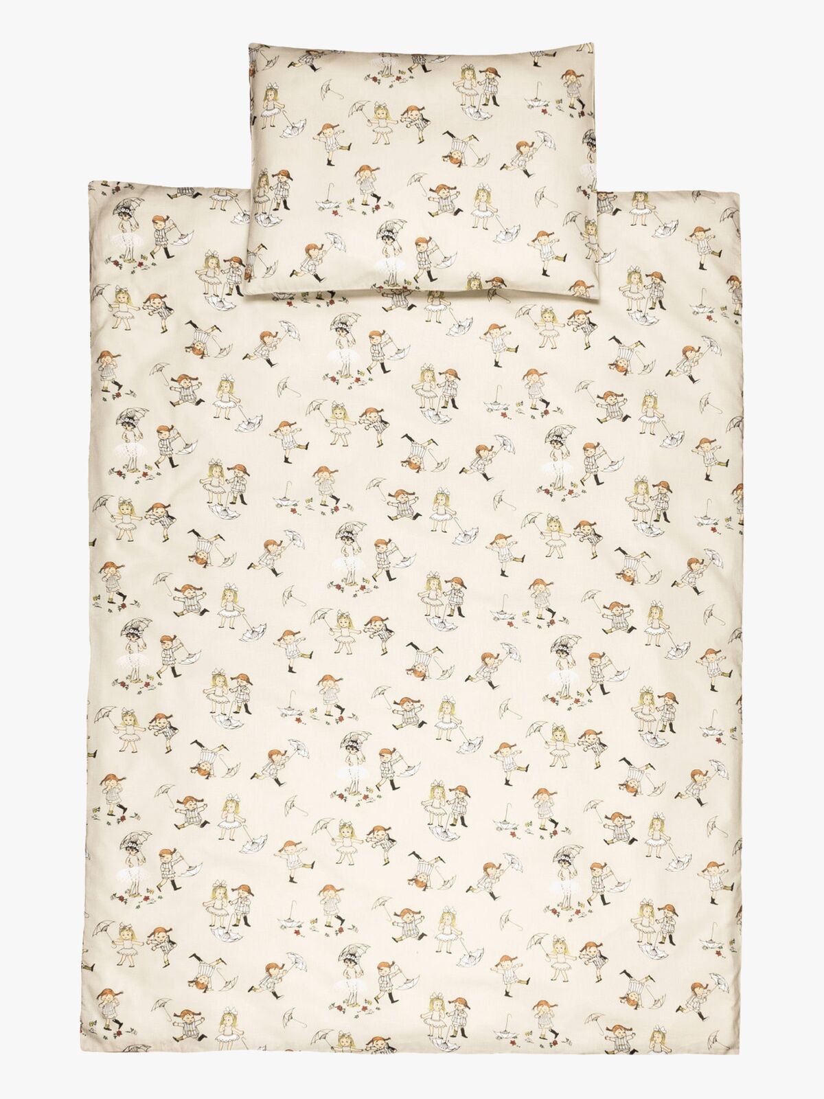 Pippi Langstrumpf Bettwäsche Babybett 100x130 cm