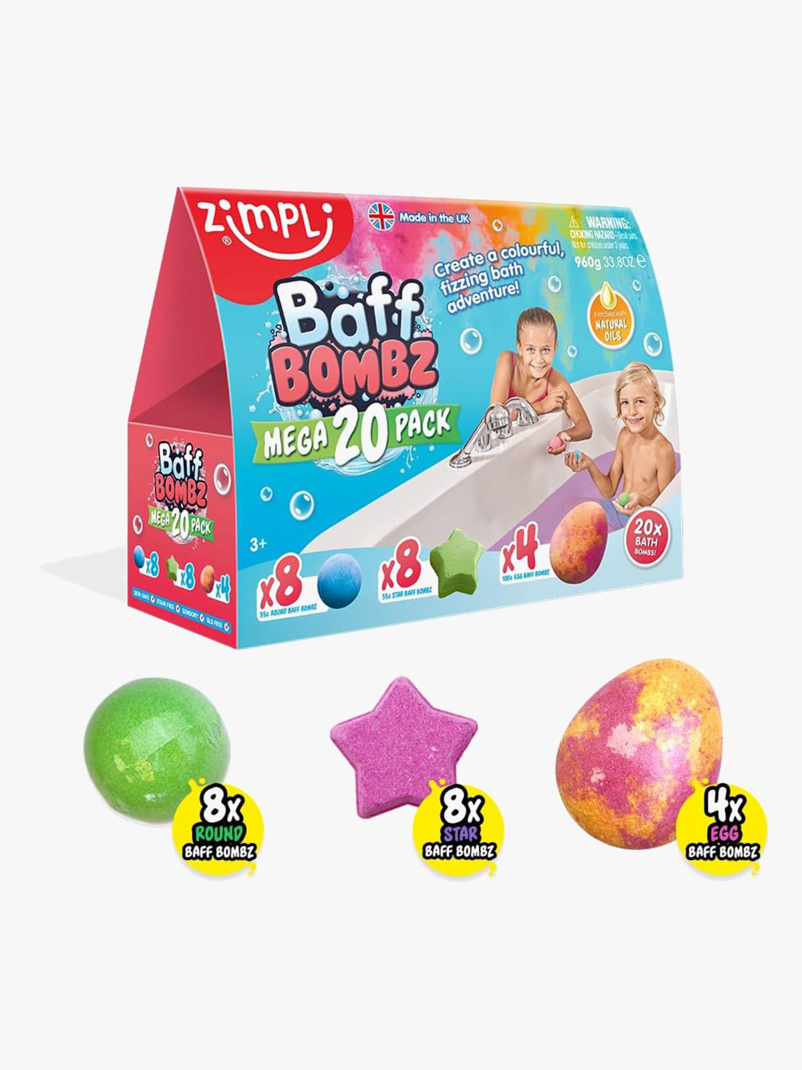 Zimpli Kids Baff Bombz Badebomben Mega Pack