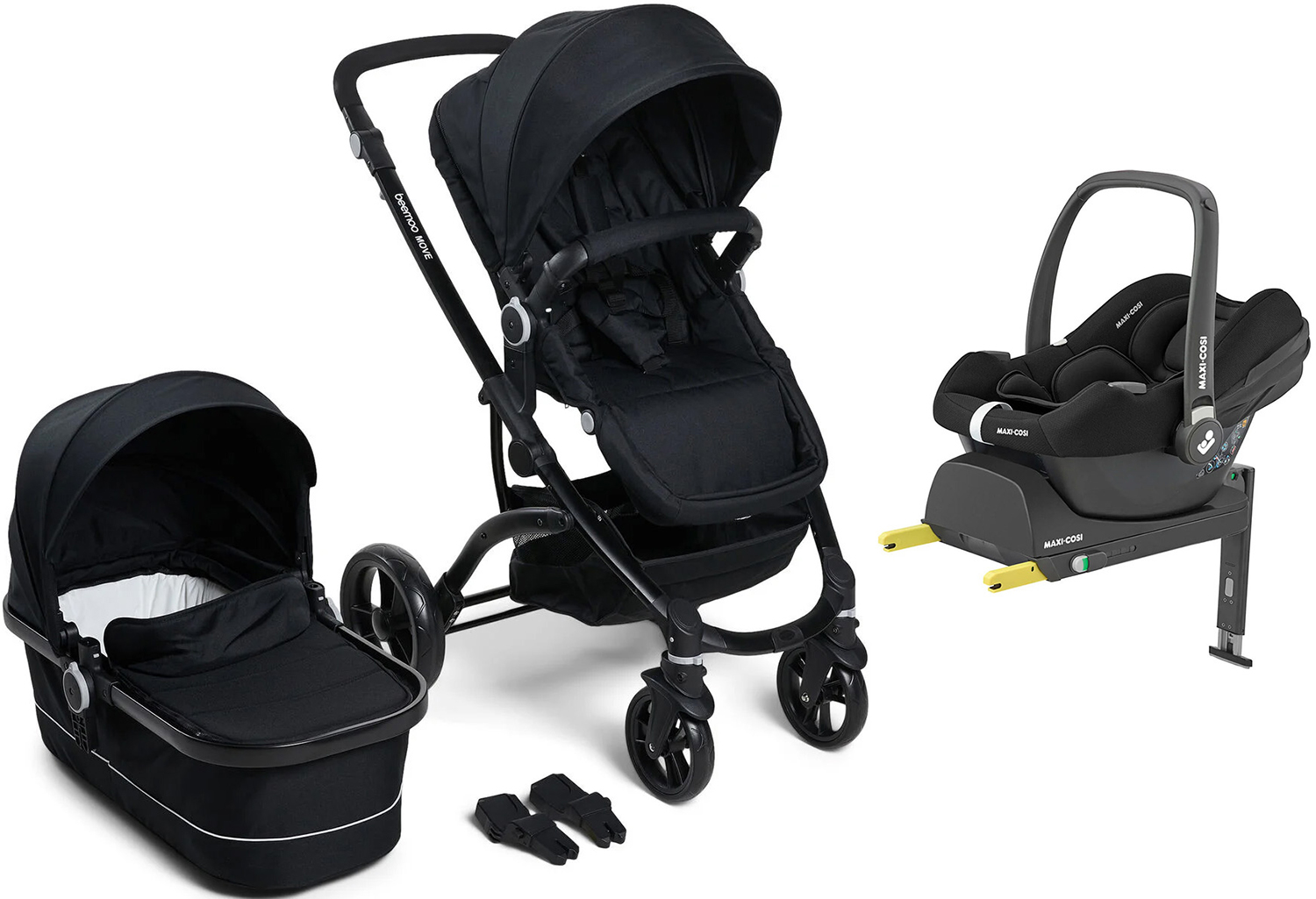 Move Duo Kombiwagen inkl. Maxi-Cosi CabrioFix Babyschale & Basis, Black