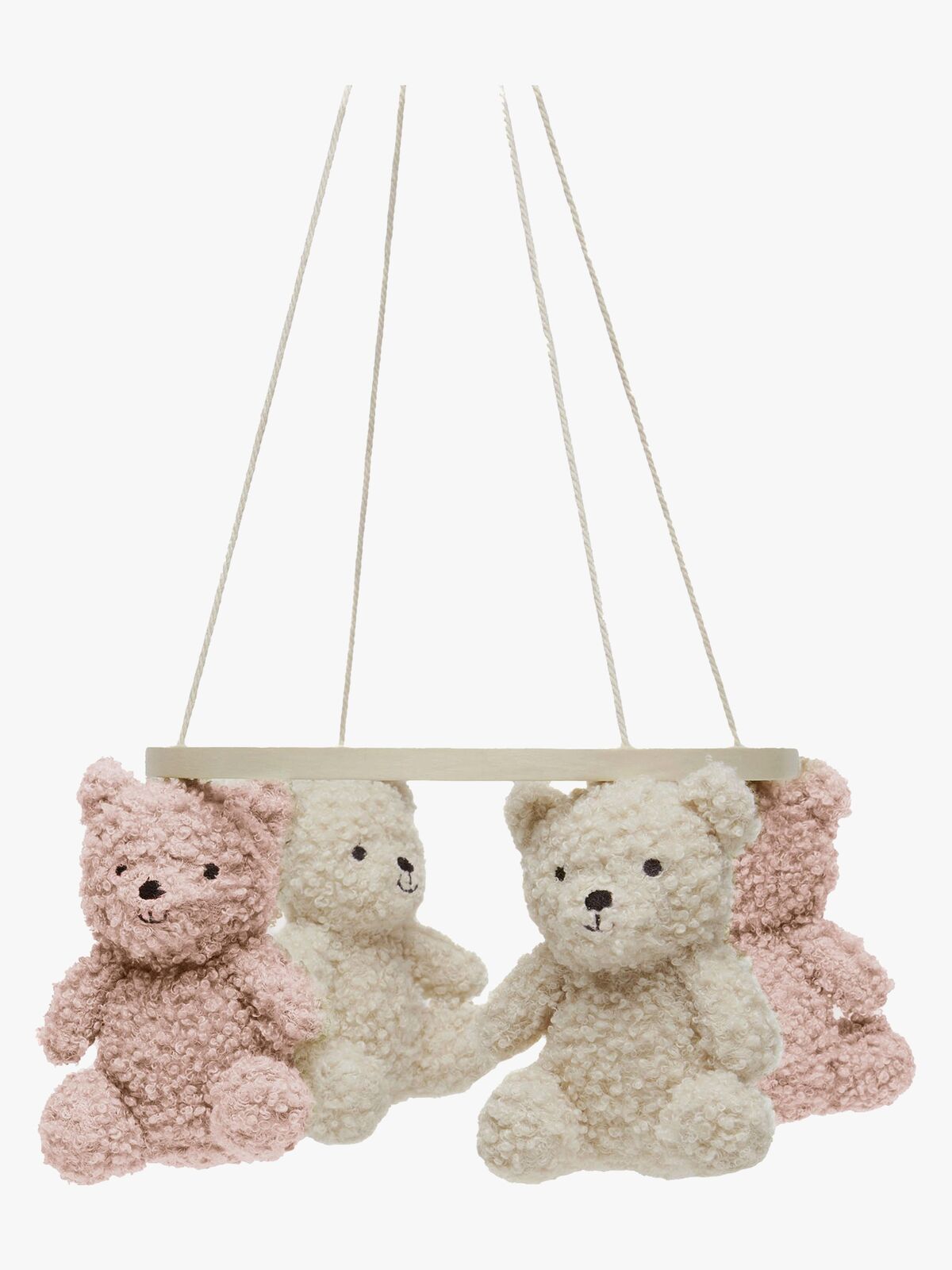 Jollein Teddy Bear Mobile, Natural/Wild rose