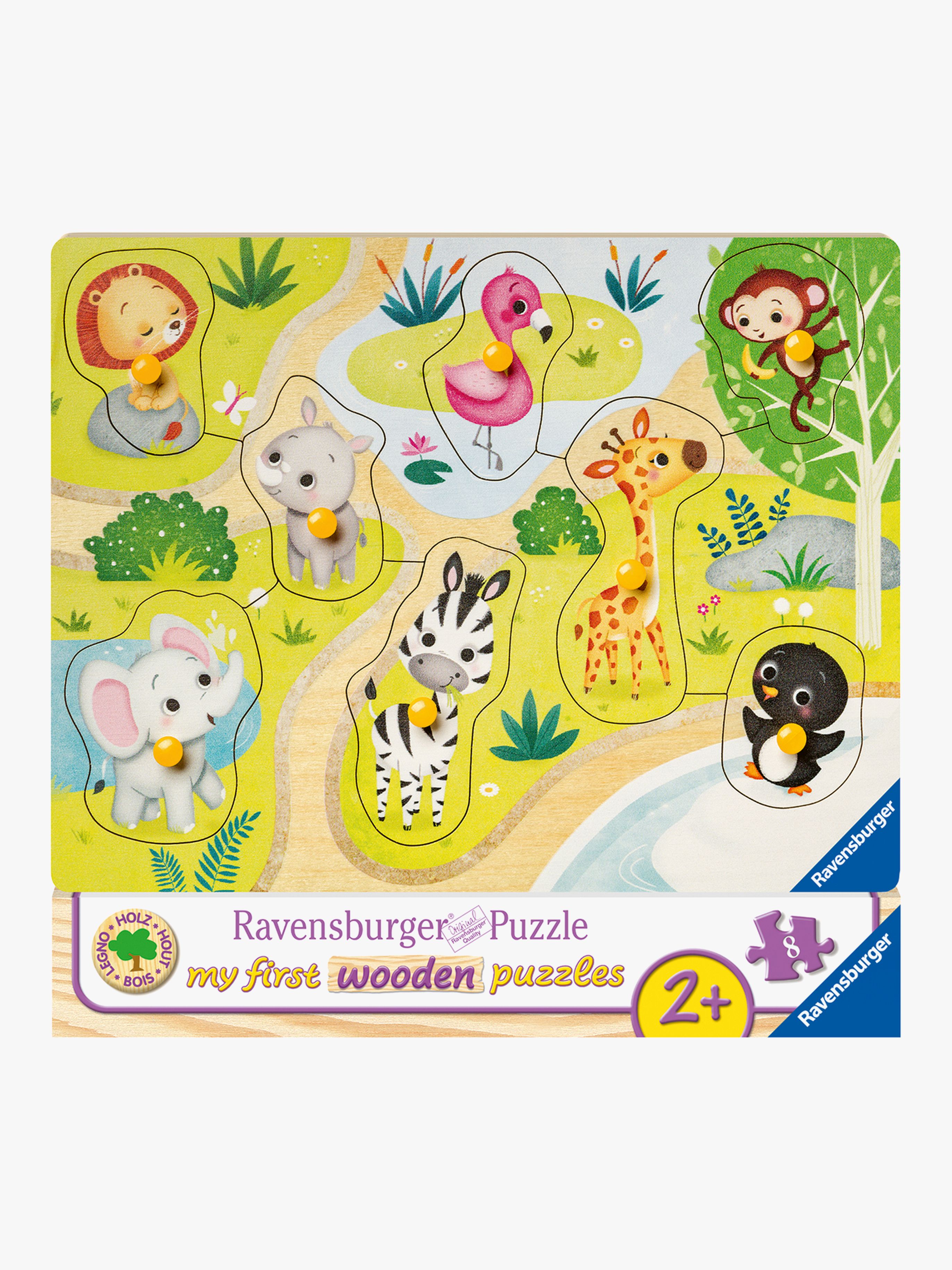Ravensburger Knopfpuzzle Unterwegs Im Zoo 8 Teile