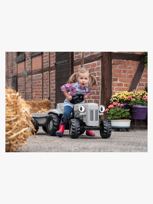 RollyKid Trettraktor mit Anhänger, Grau