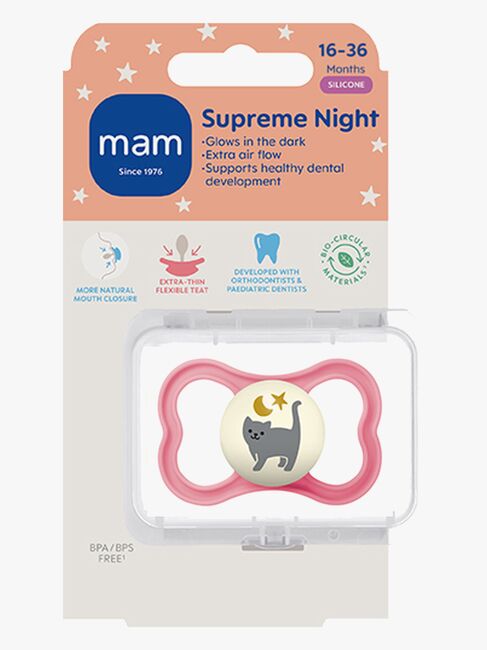 MAM Supreme Schnuller Silikon 16-36m, Rosa
