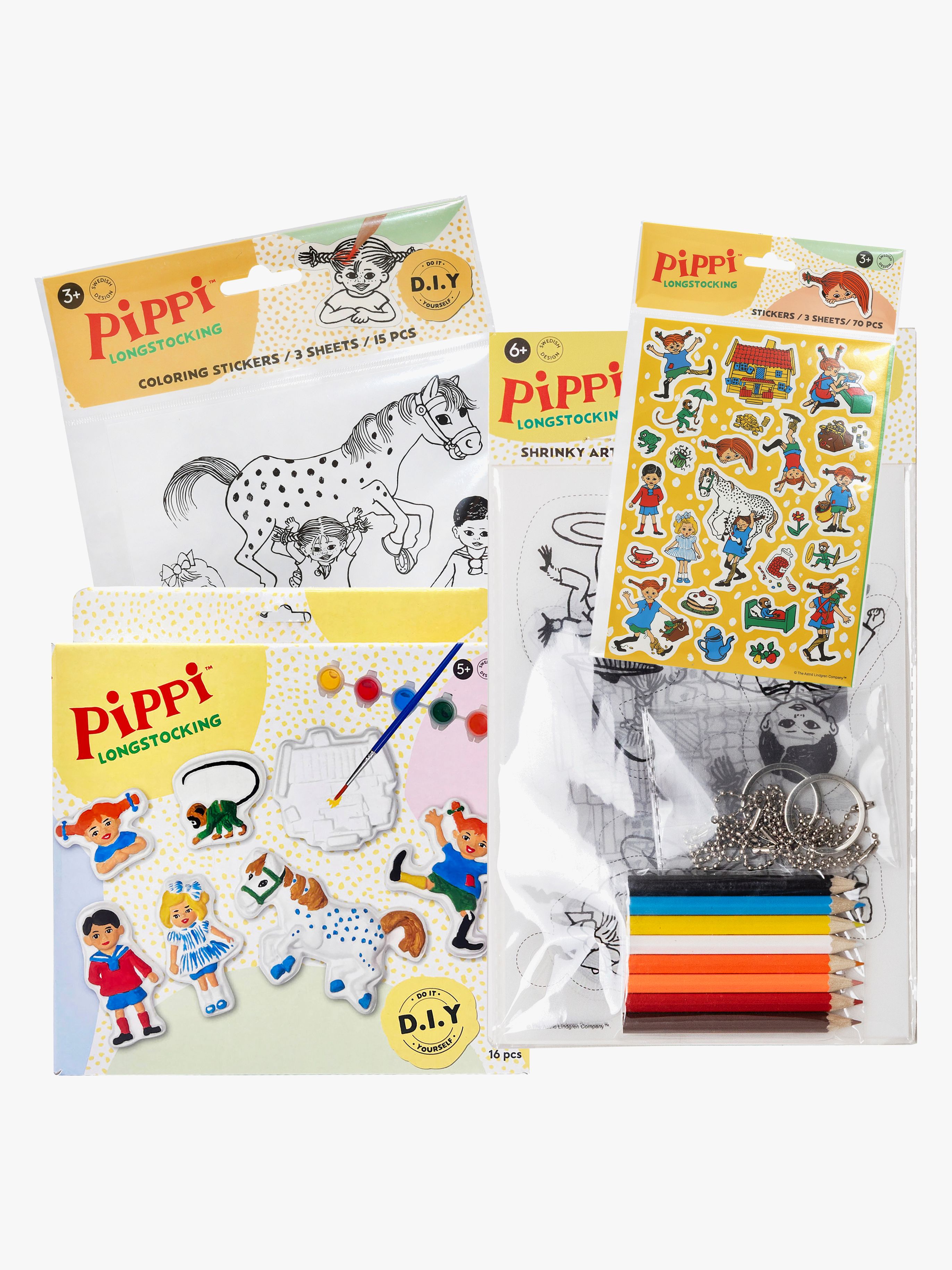 Pippi Langstrumpf Bastelset mit Aufklebern