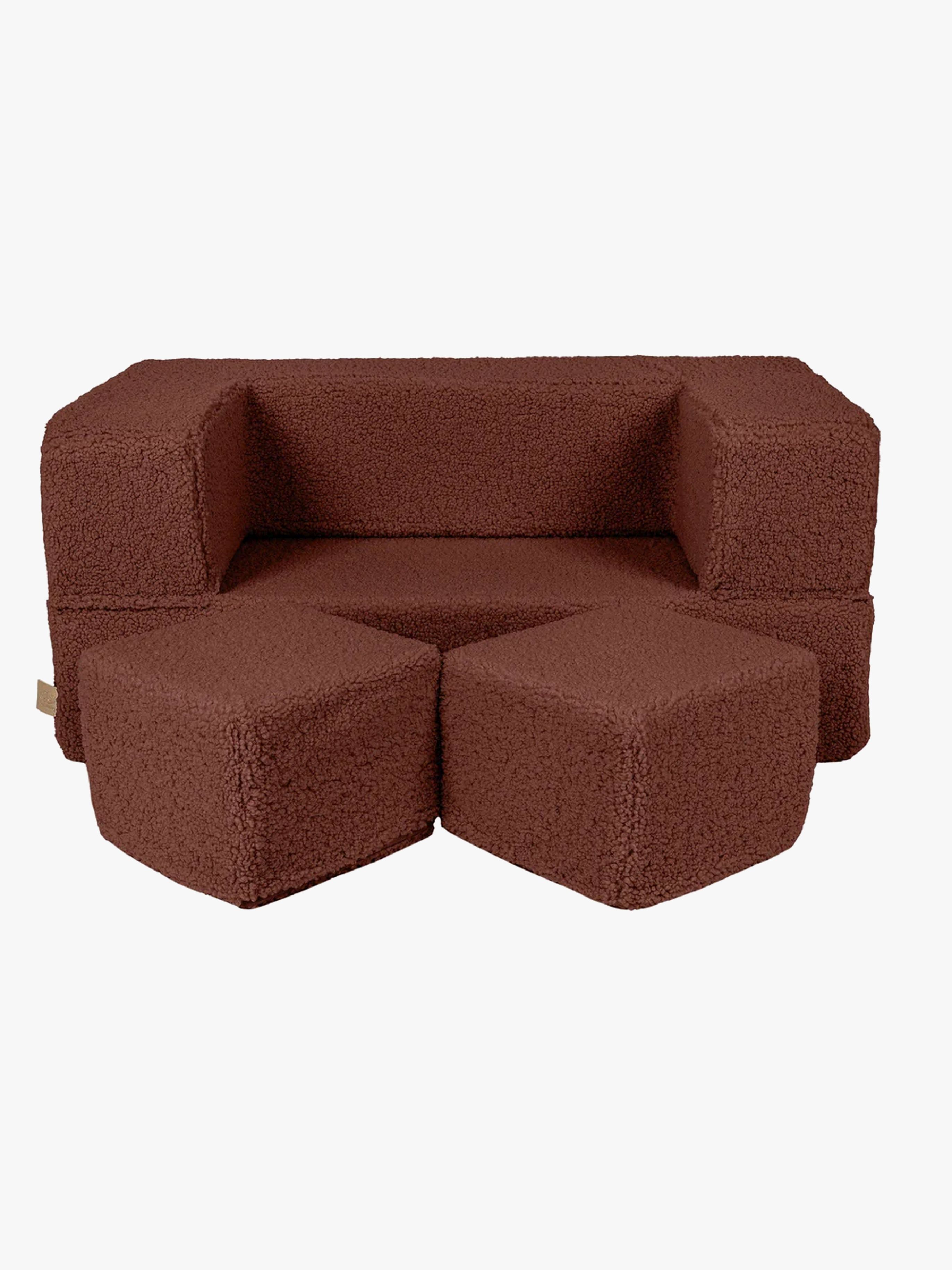 Bearly Cube Sofa, Brown, Kindersofa, Kindercouch, Kinder