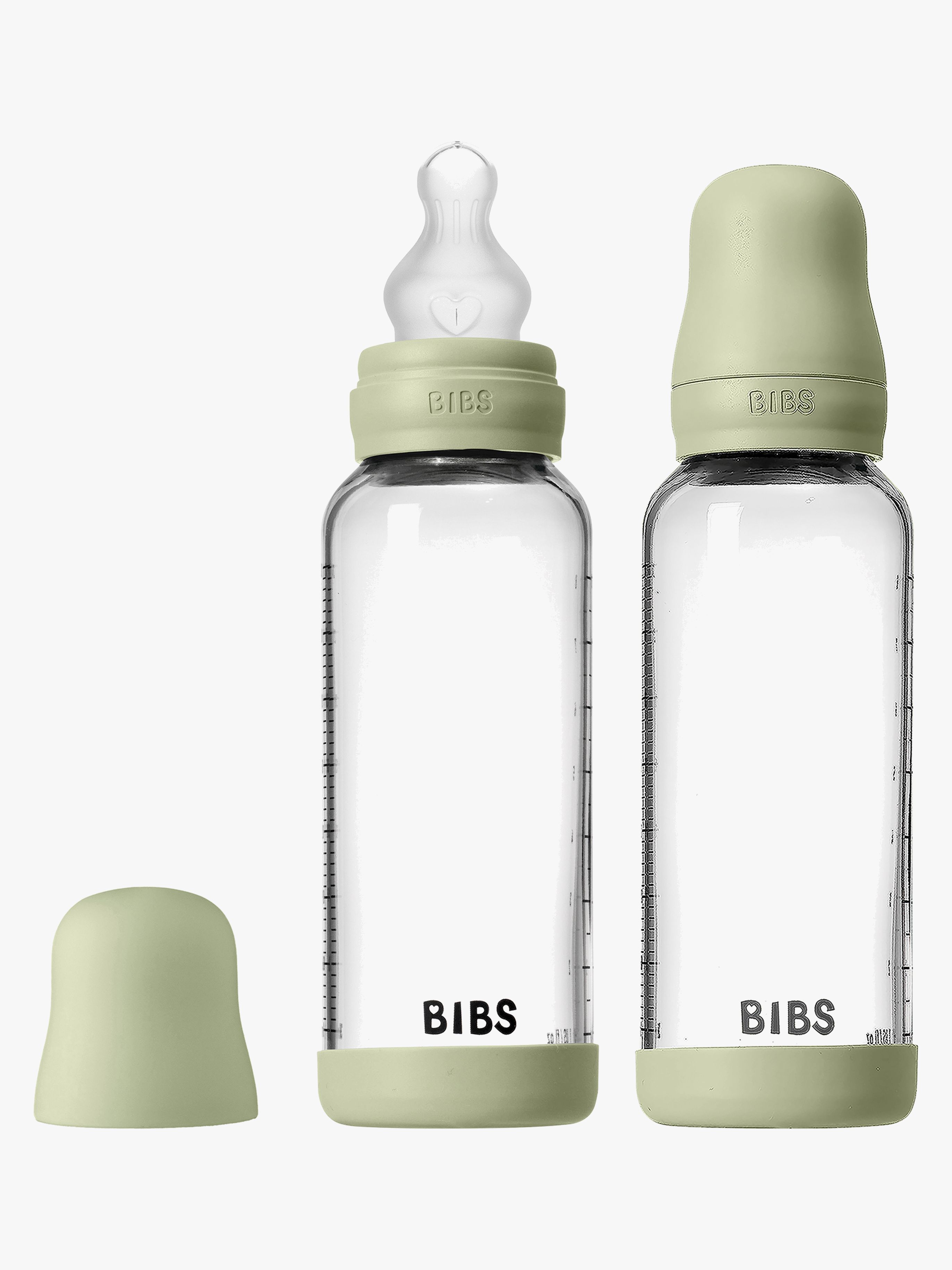 Medium Flow Glas Fläschchen Silikon 2er-Pack 240 ml, Sage