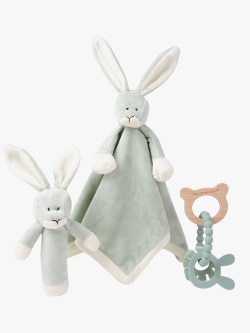 Teddykompaniet Schnuffeltücher Kaninchen Geschenkset, Linden Flower Green