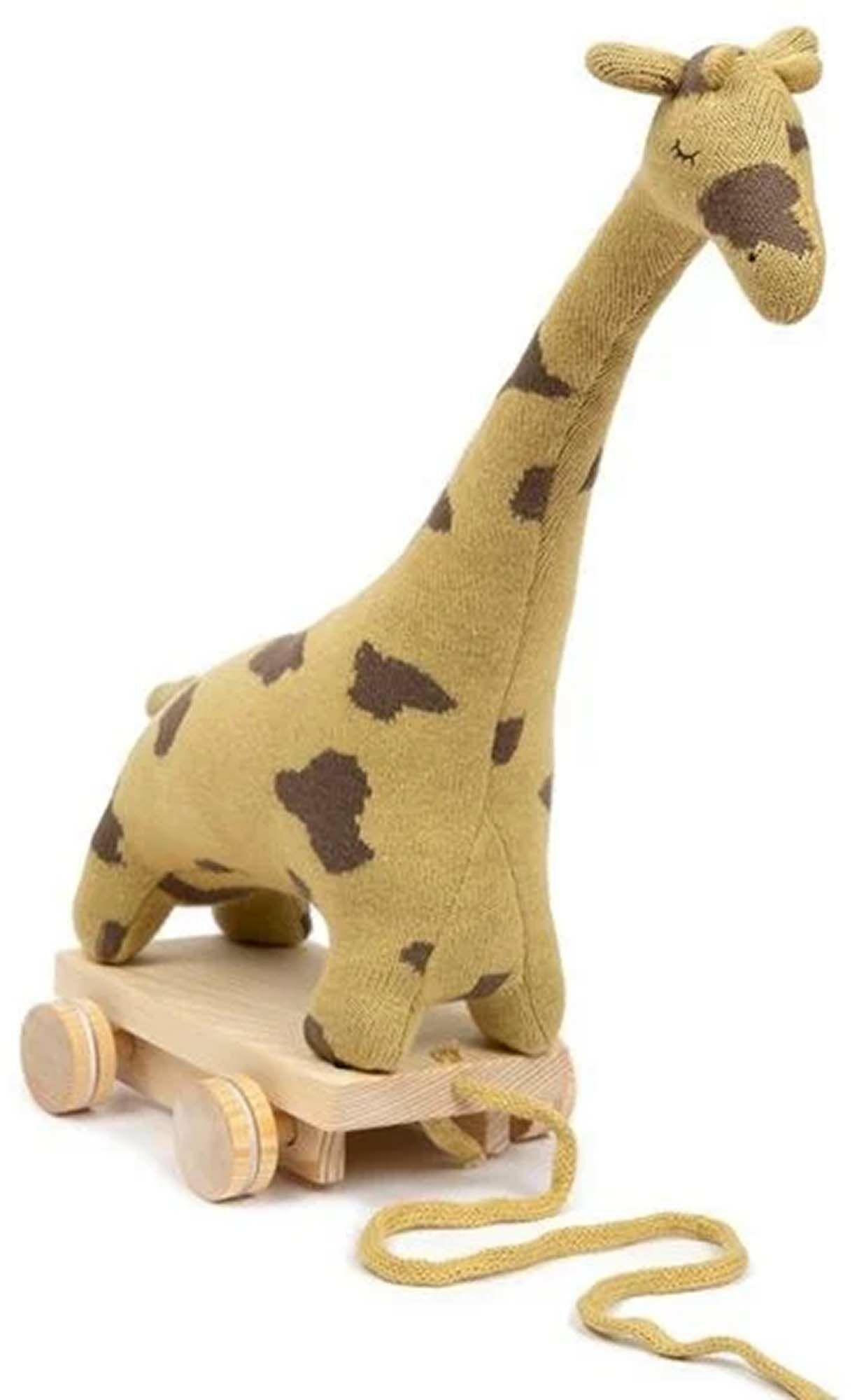 Nachziehspielzeug Häkelgiraffe, Babyspielzeug