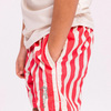 Swim Essentials Badehose, Lobster Stripe Beige/Red