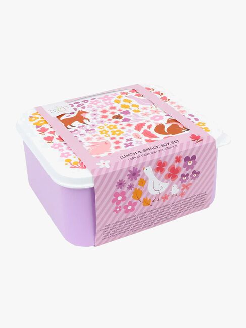 A Little Lovely Company Lunchbox-Set, Blumengarten