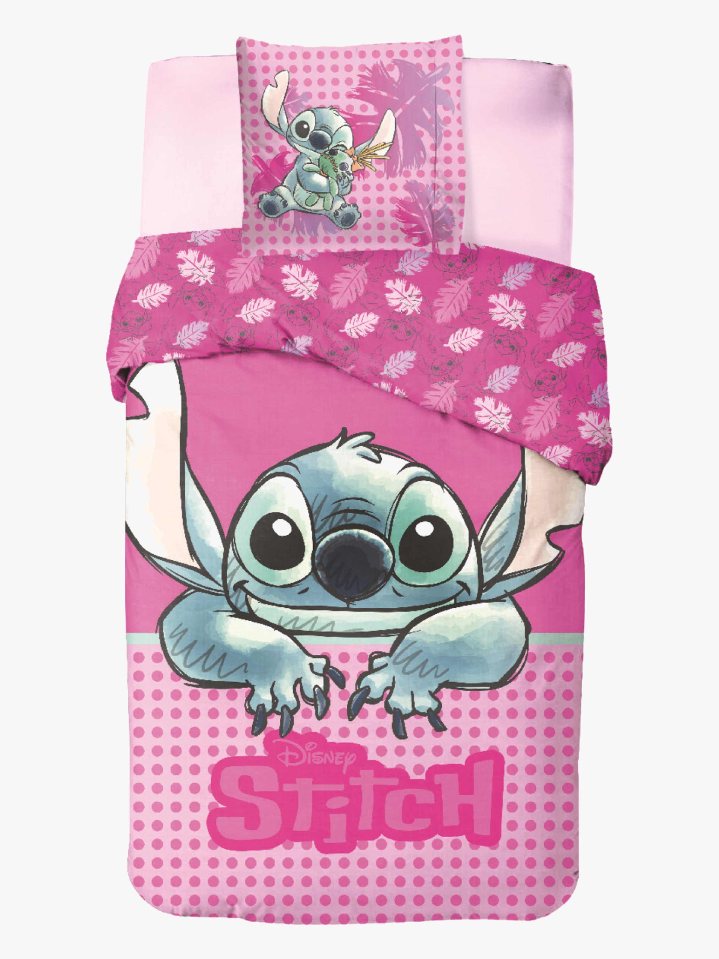 Disney Lilo &  Stitch Bettwäsche 140x200 cm, Rosa