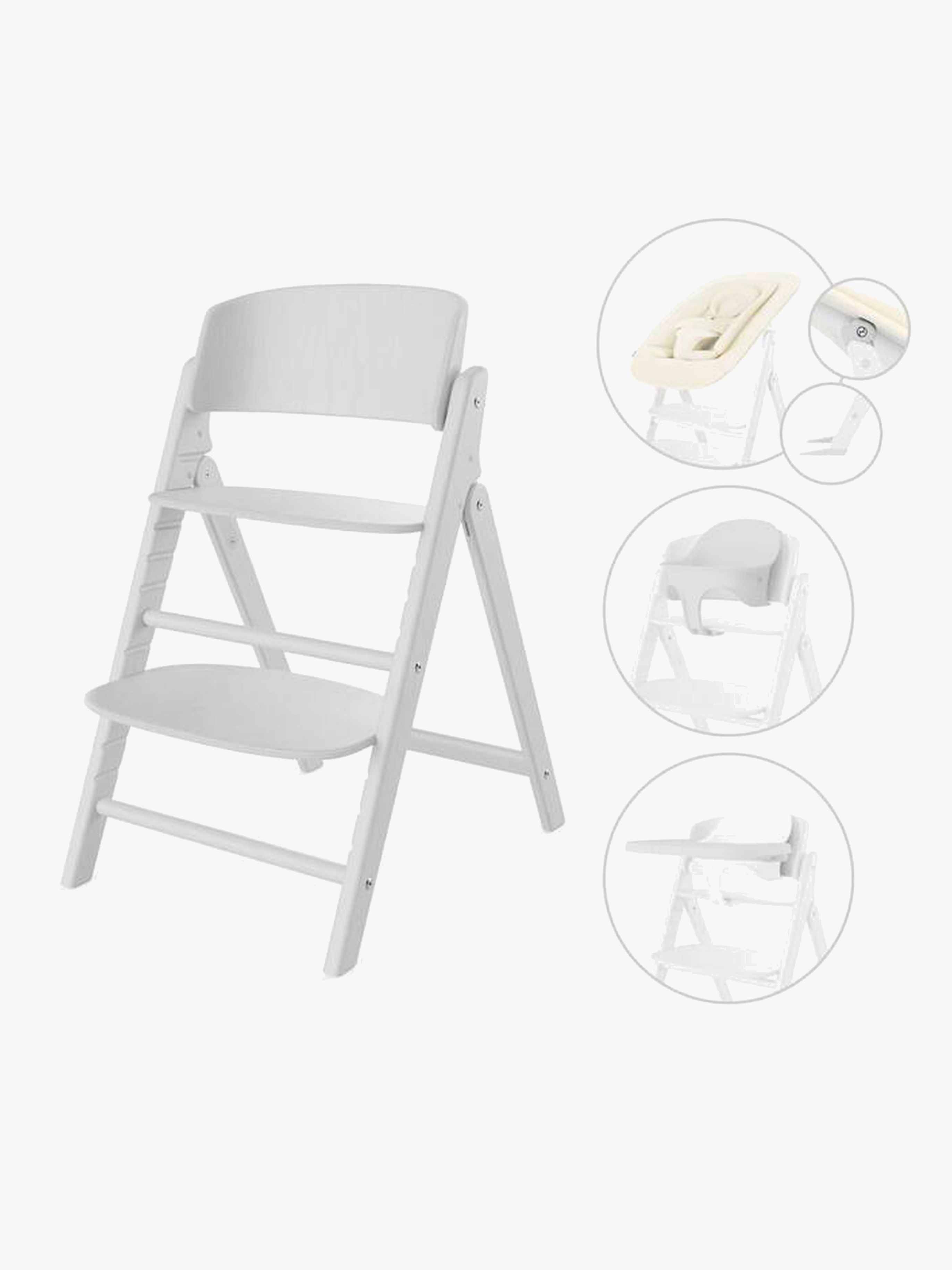 Cybex Click & Fold Hochstuhl 4-in-1, All White