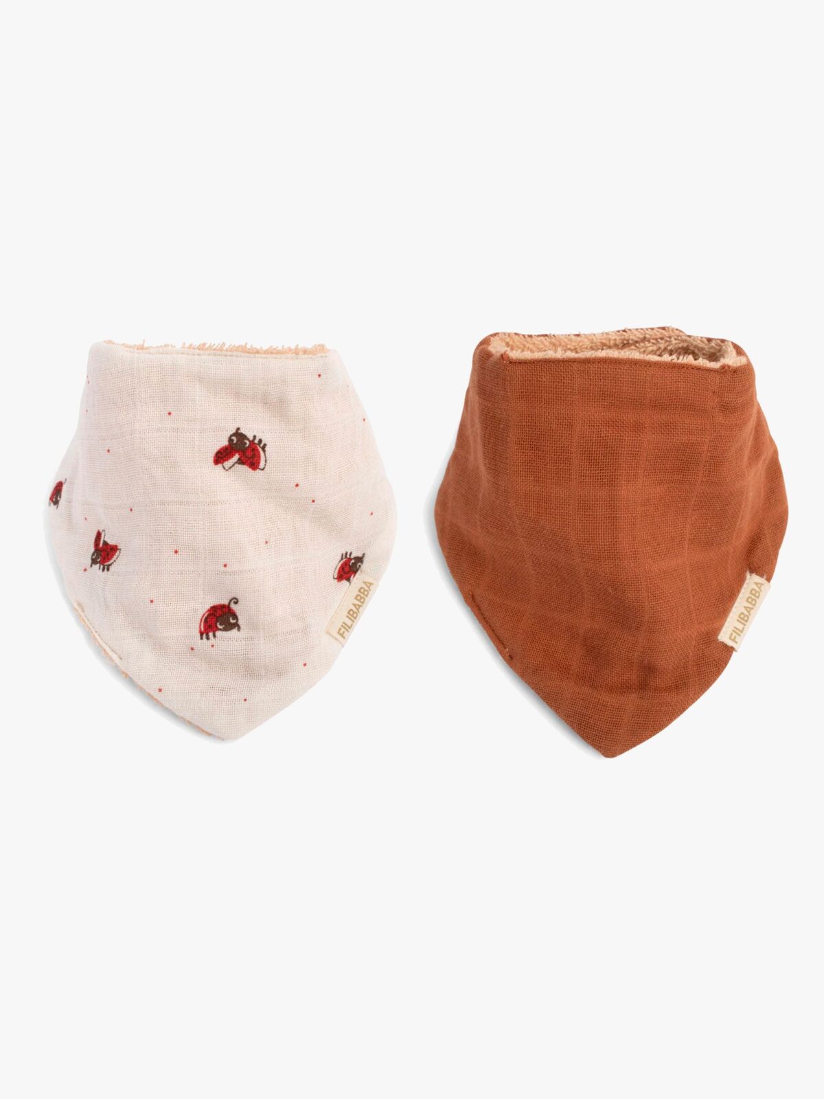 FILIBABBA Bandana Halstücher 2er-Pack, Lucky/Amber Brown