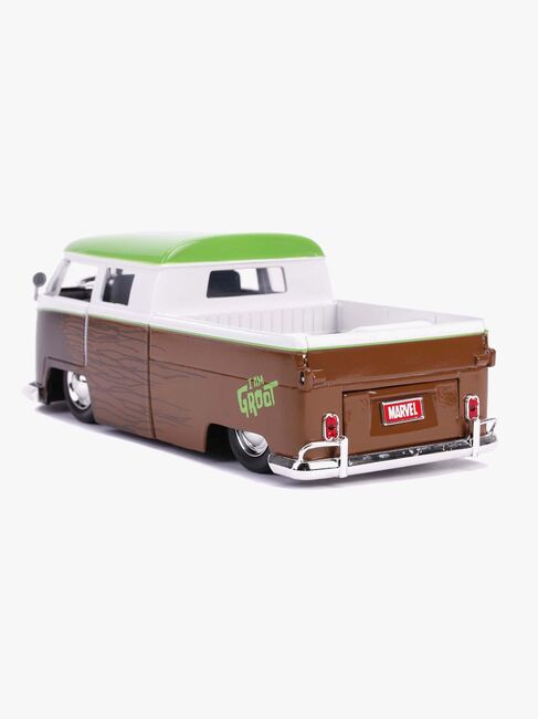 Jada Toys Marvel Auto mit Figur Groot & Volkswagen Kombi Pickup 1:24