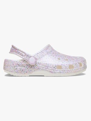 Crocs Classic Fantasy Glitter Pantoffeln, Weiß