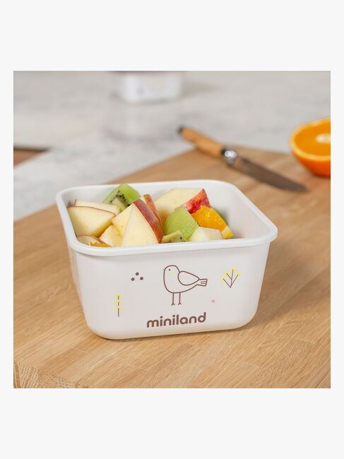 Miniland Naturset Brotdose 2er-Pack, Chick