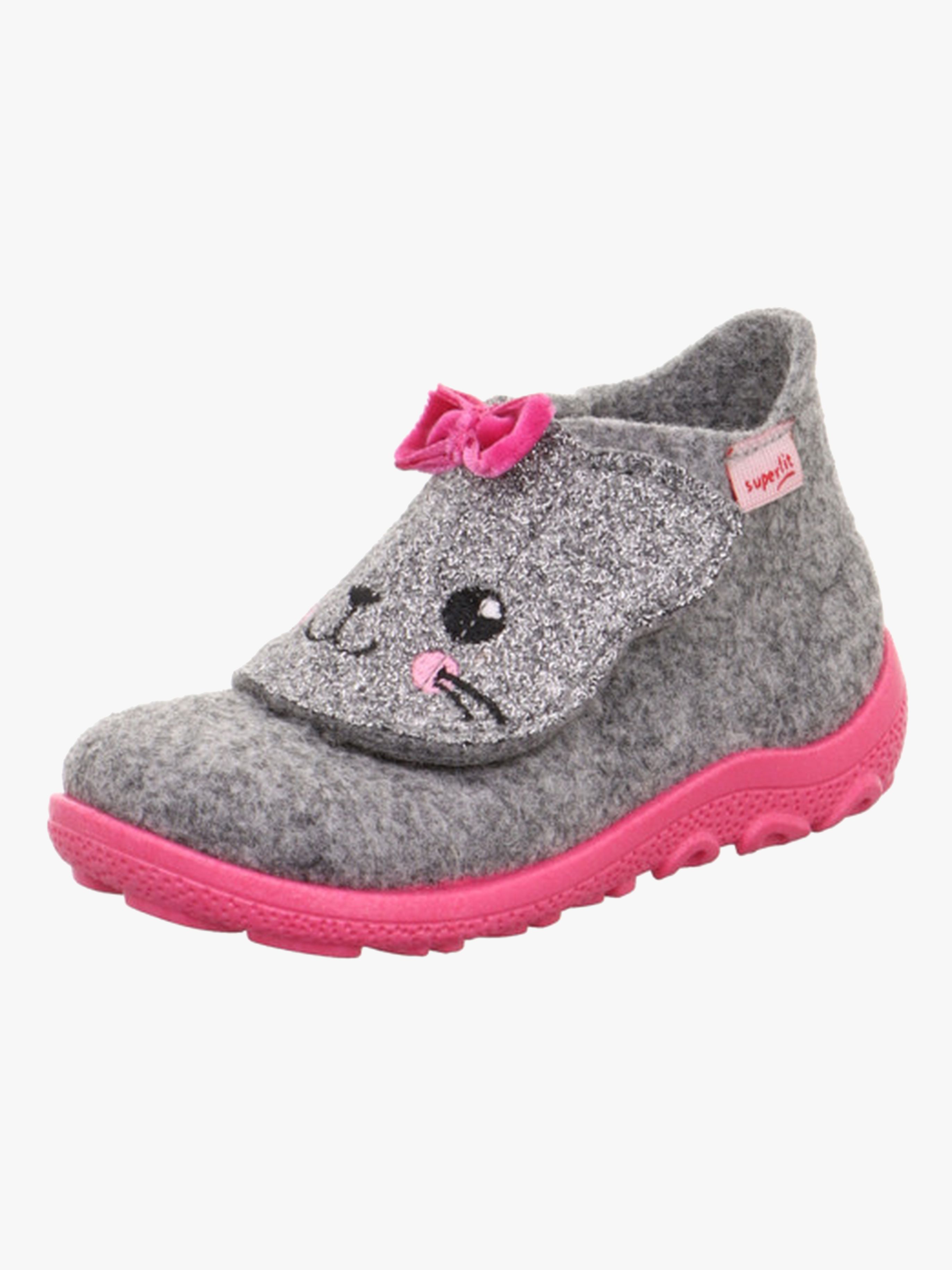 Superfit Happy Octi Hausschuhe, Grey/Pink, 20