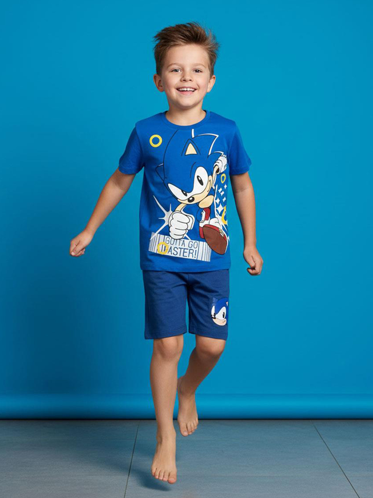 Sonic T-Shirt Und Shorts Set, Blau