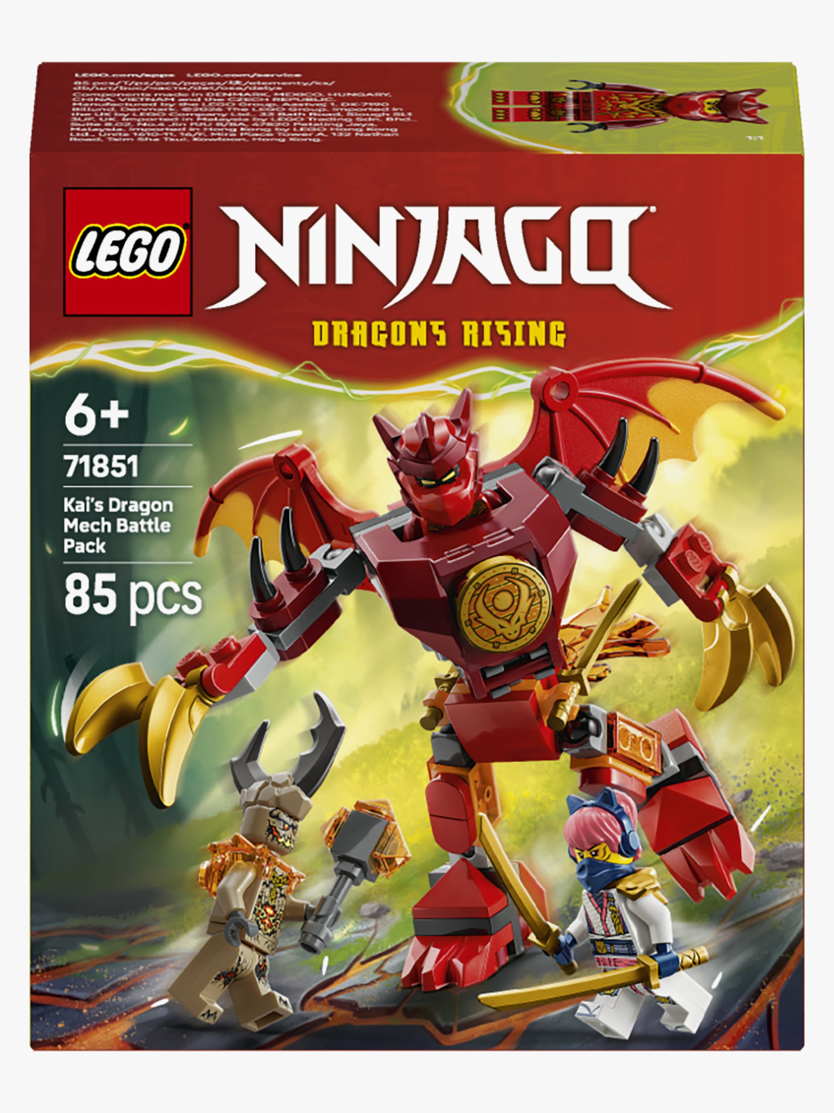Ninjago 71851 Kais Drachen-Mech Battle Set