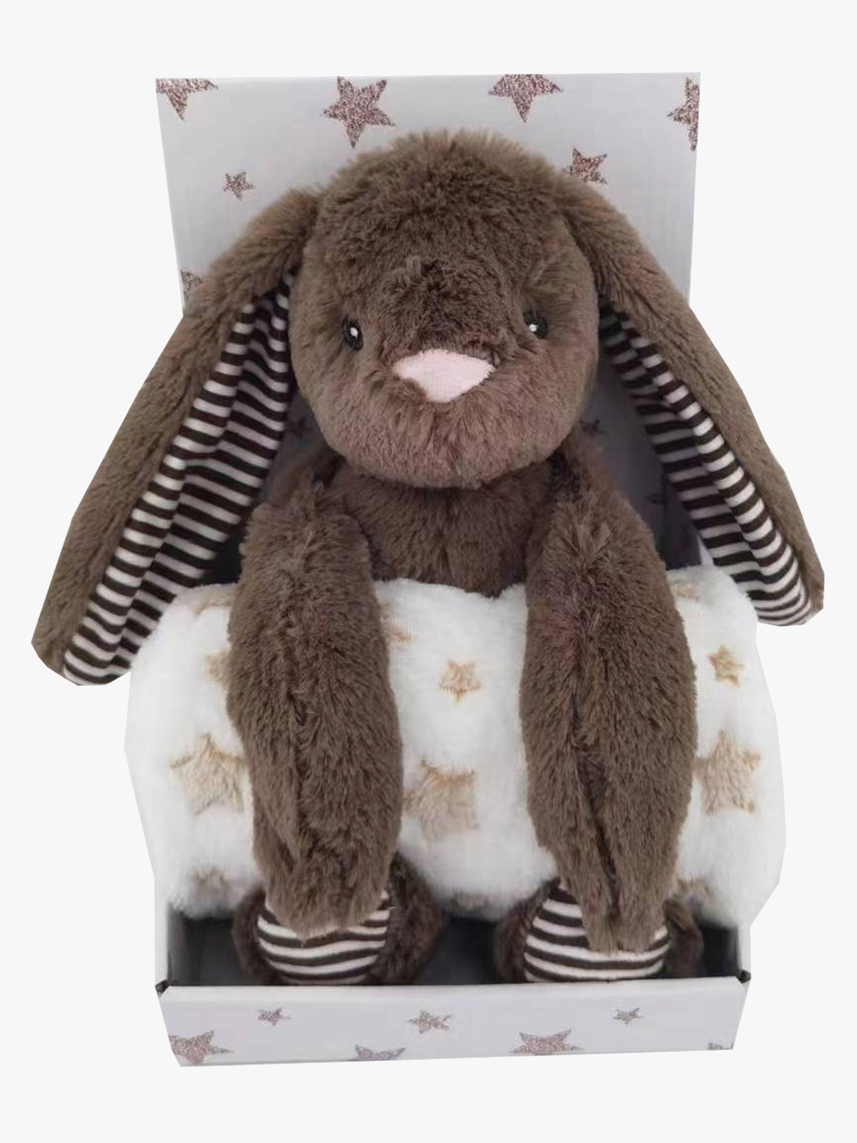 CarloBaby Fleecedecke Stern &  Häschen, Beige