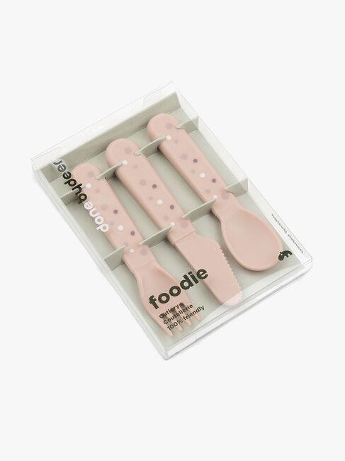 Done By Deer Foodie Besteck Happy Dots, Rosa