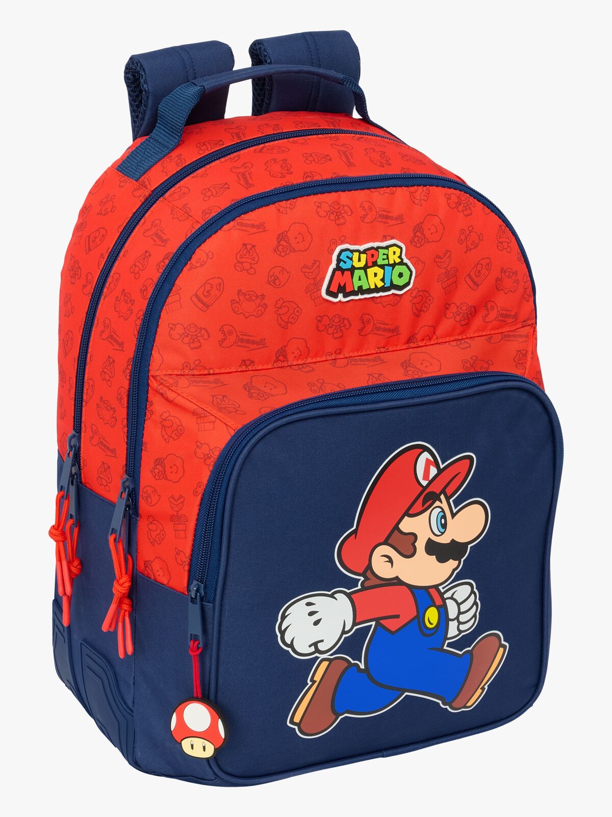 Nintendo Super Mario Rucksack 20L Trick, Rot/Blau
