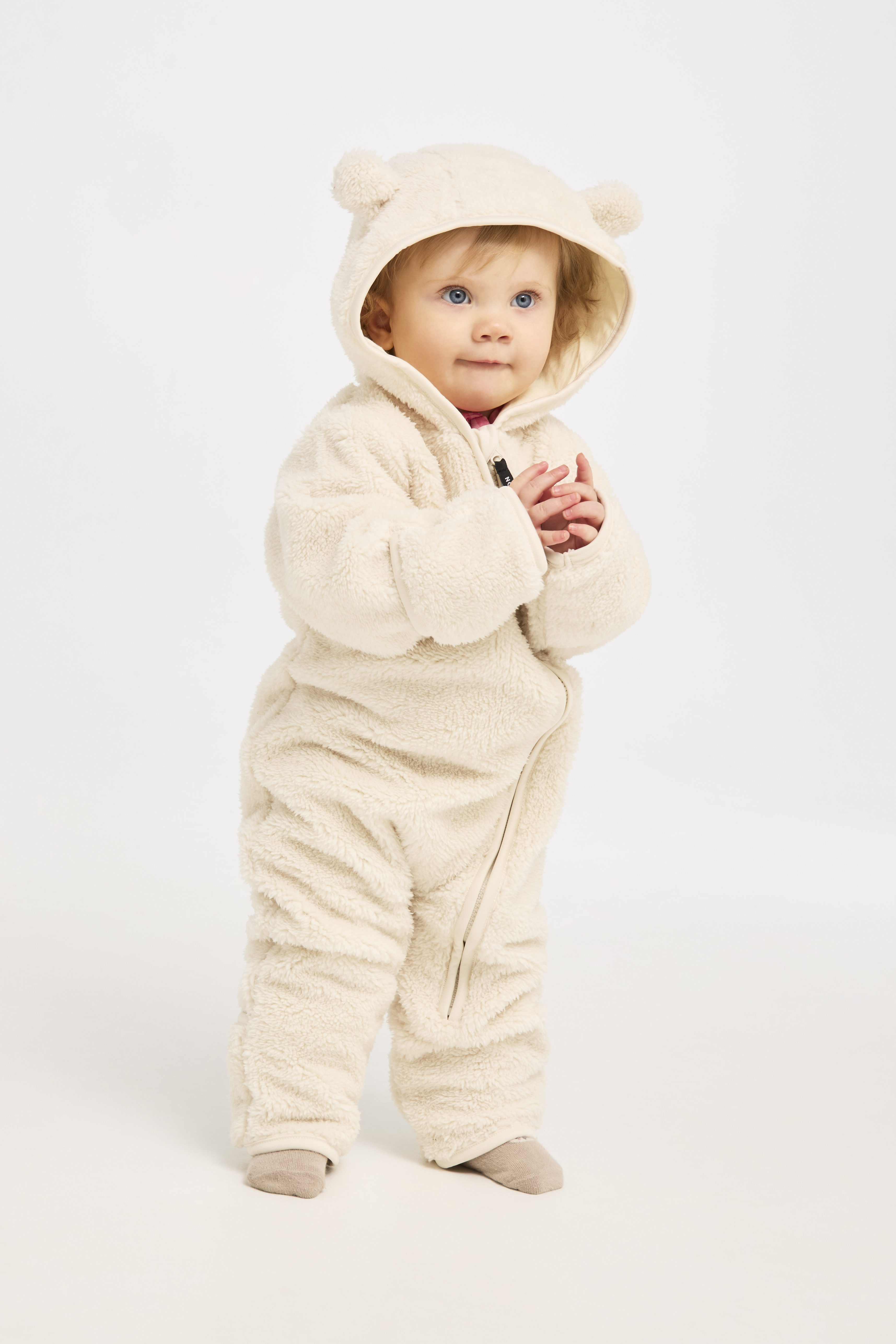 Nordbjørn Lou Fleece-Overall, Birch, Größe 74