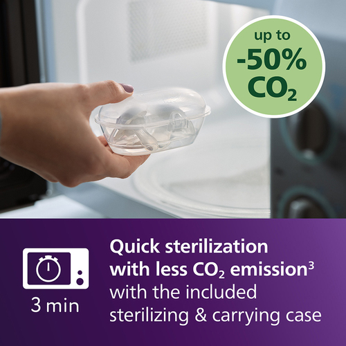 Philips Avent Ultra Air Schnuller Nacht 0–6m 2er-Pack, Gelb/Lila