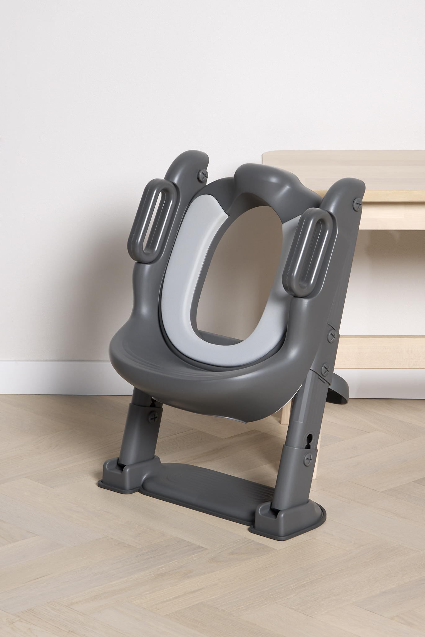 Beemoo CARE Assist Toilettensitz mit Leiter, Deep Grey