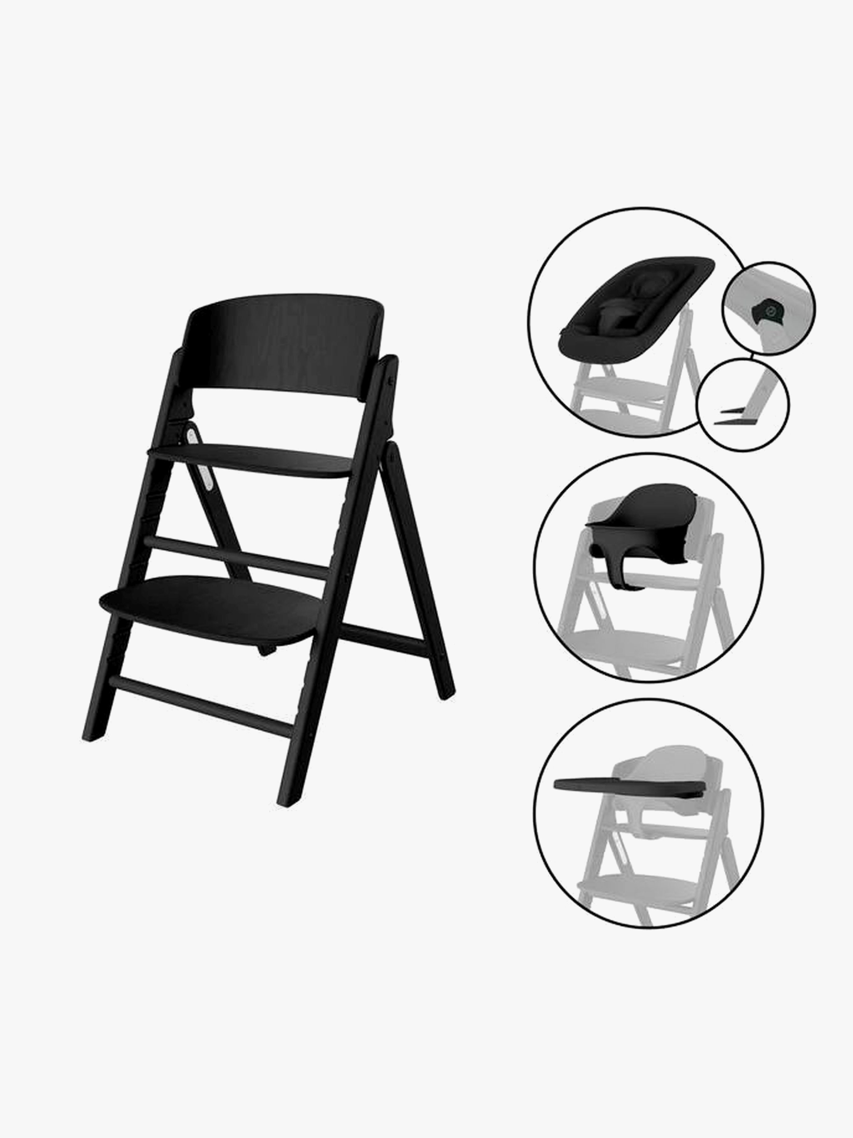 Click & Fold Hochstuhl 4-in-1, Stunning Black