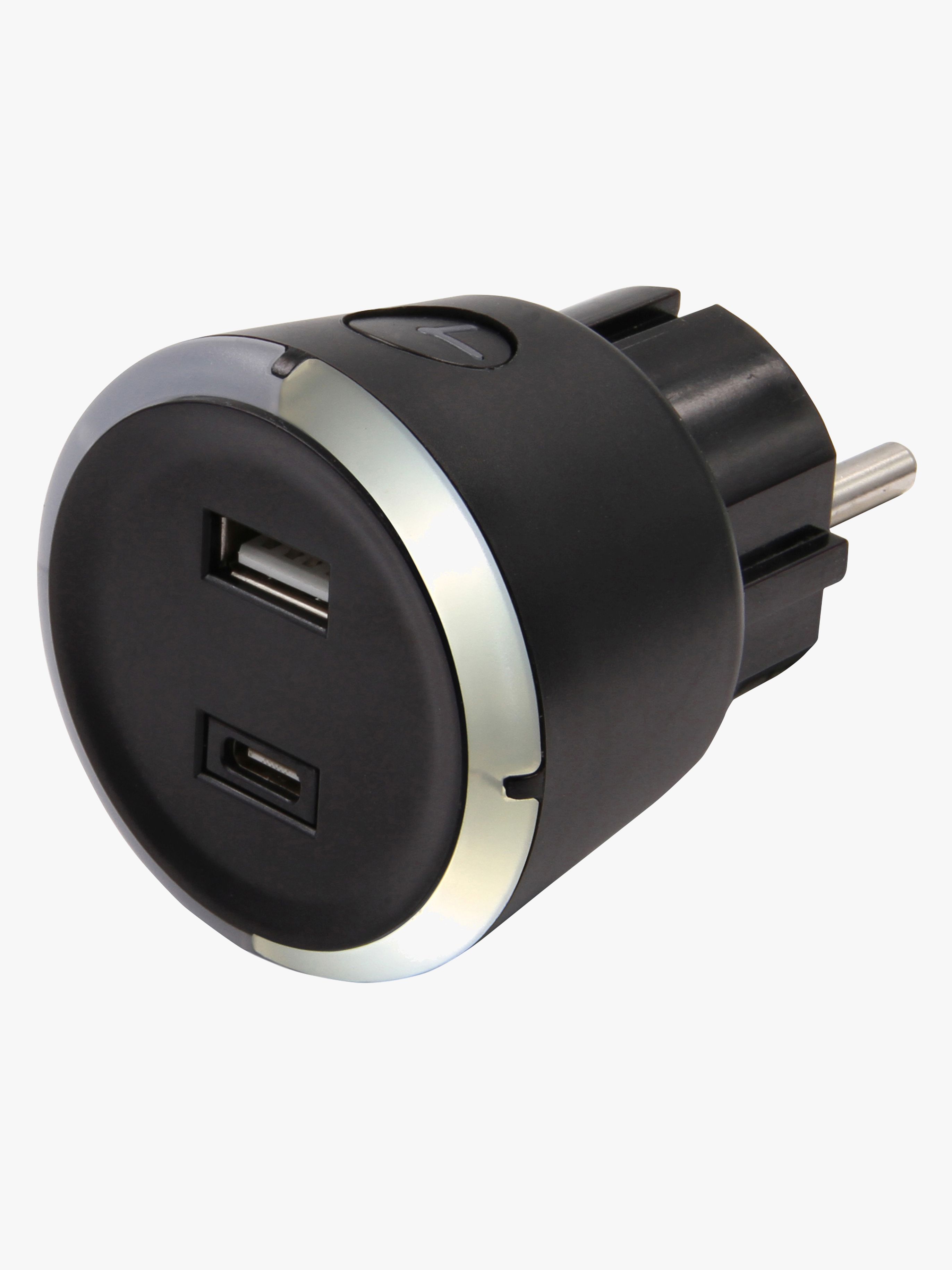 CAPiDi USB Ladegerät / Timer A+C, Black
