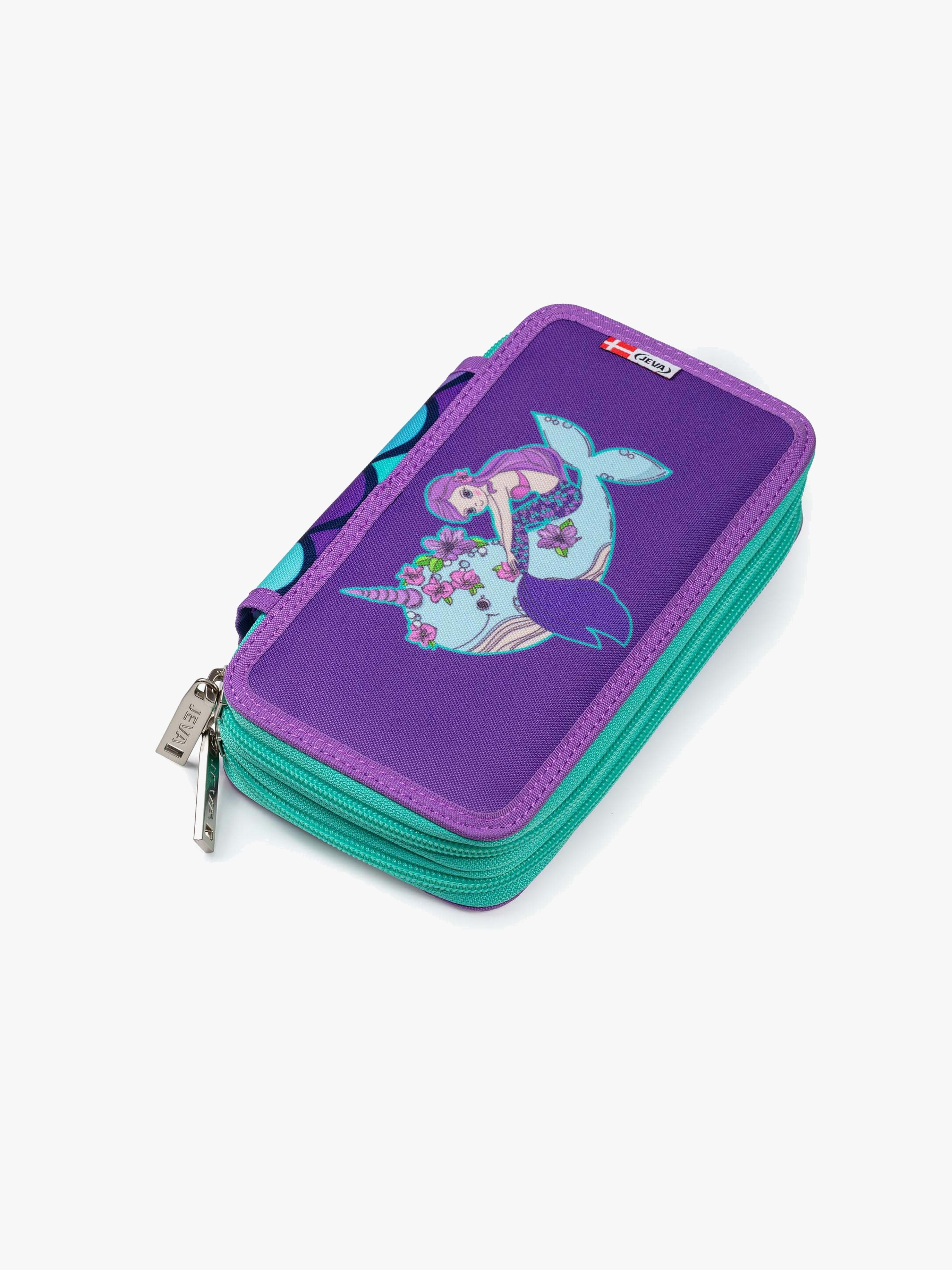 Jeva Two-Zip Federmäppchen, Rainbow Mermaid