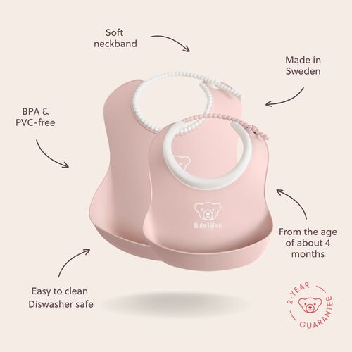 BabyBjörn Lätzchenset, Powder Pink