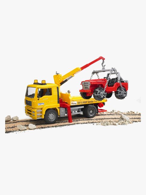 Bruder MAN TGA Abschlepp-LKW Mit Geländewagen 02750
