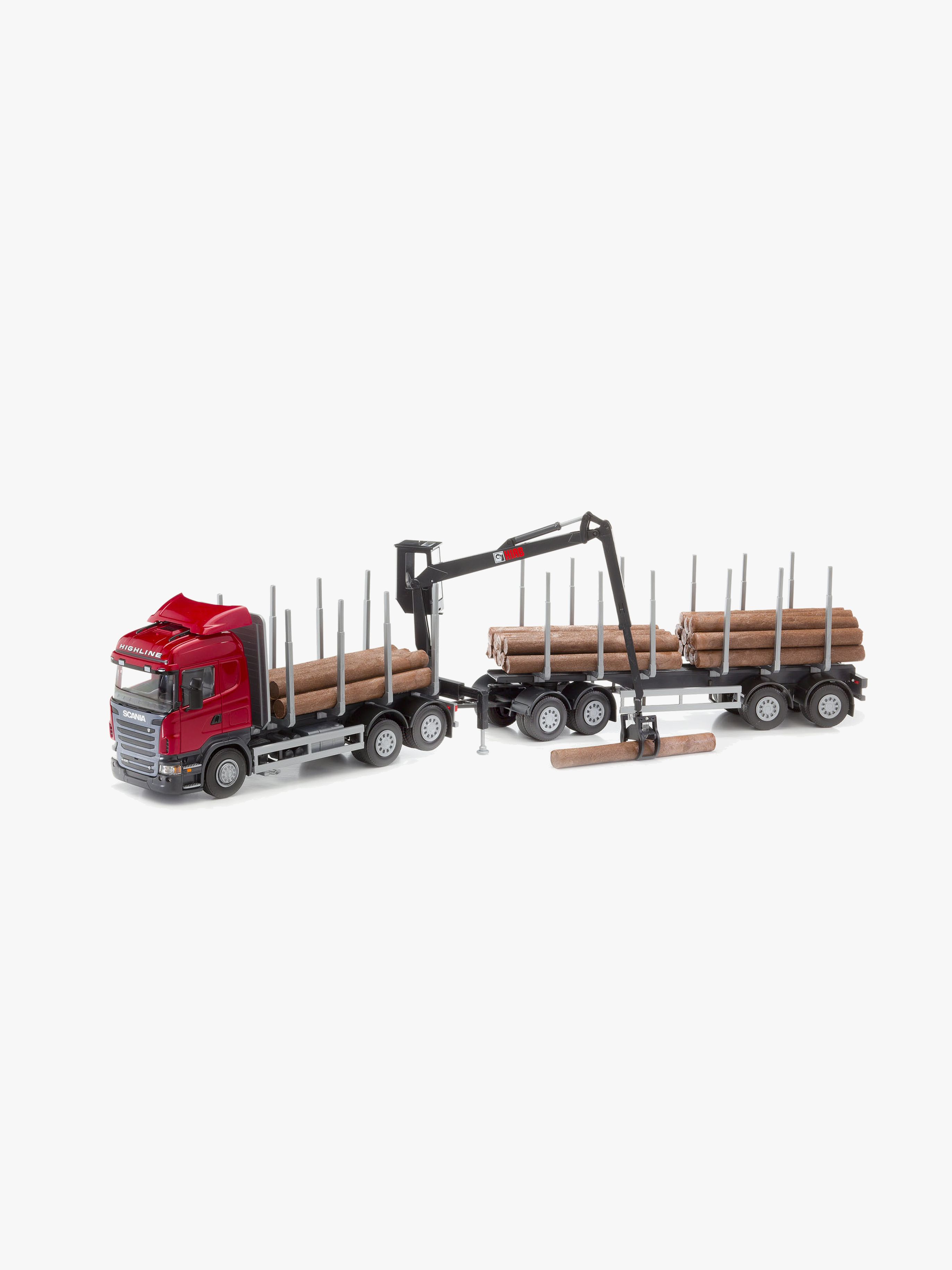 Emek Holzhängerzug K-Kran Scania, Rot