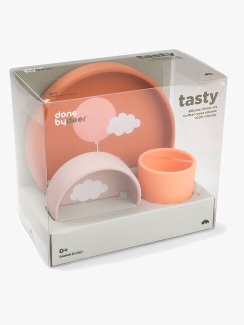 Done By Deer Happy Clouds Kindergeschirre, Papaya