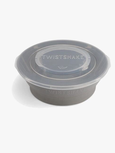 Twistshake Tiefer Teller mit Deckel, Grau