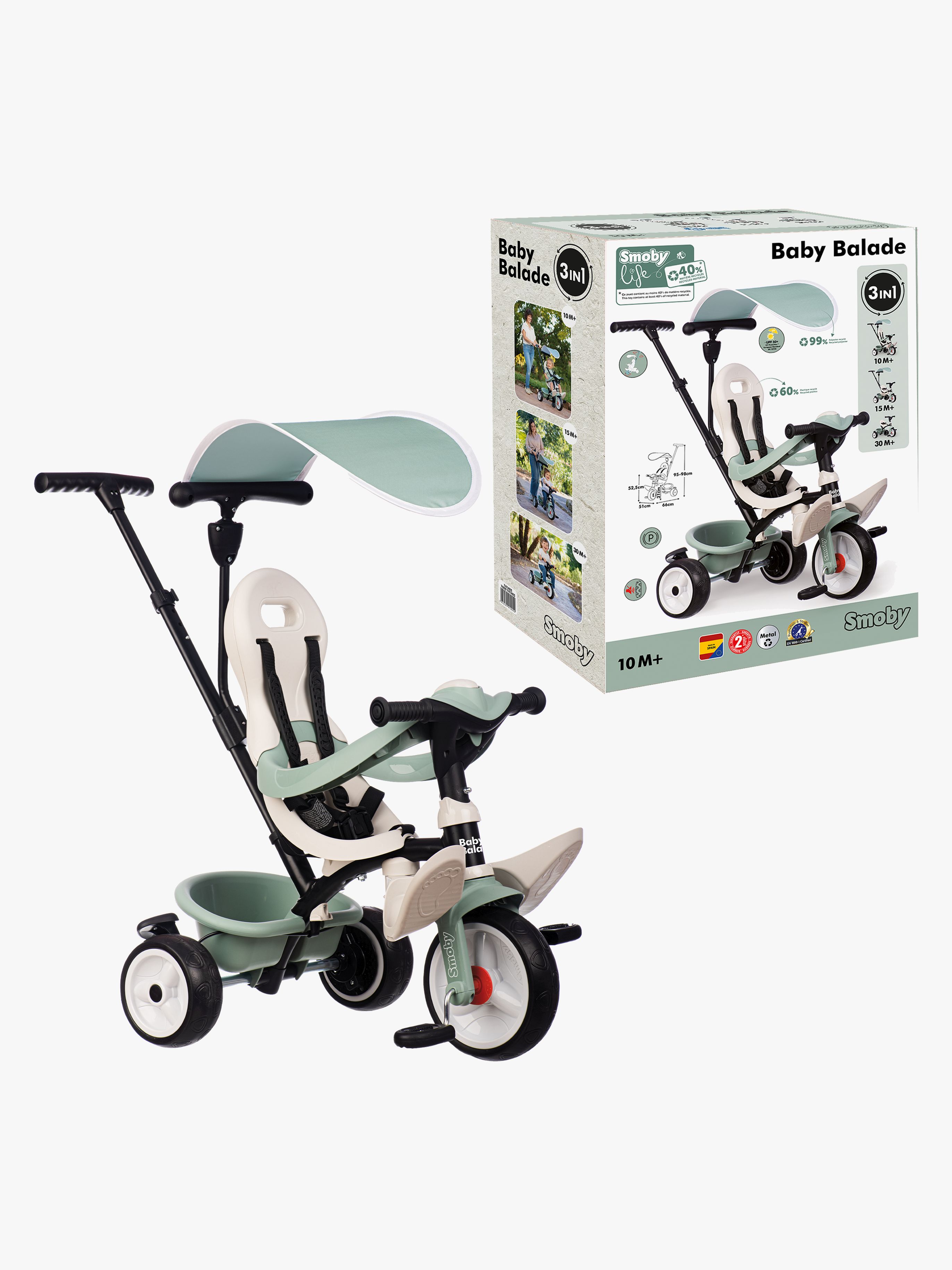Dreirad S.Life Baby Blade, Grün