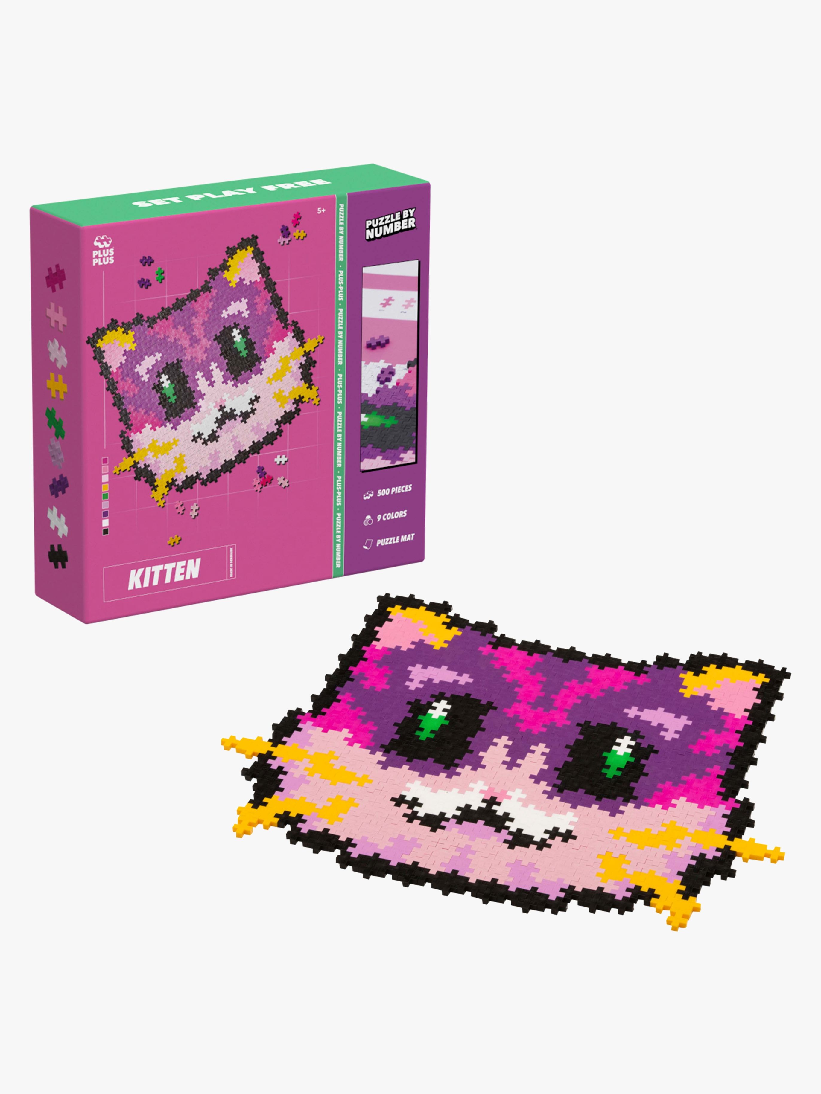 Plus-Plus Puzzle By Number Bausatz Katze 500 Teile