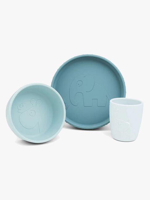 Done By Deer Stick & Stay Geschirr-Set Deer Friends, Blue