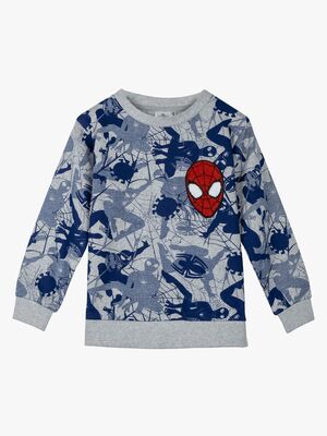 Marvel Spider-Man Pullover, Grau/Blau