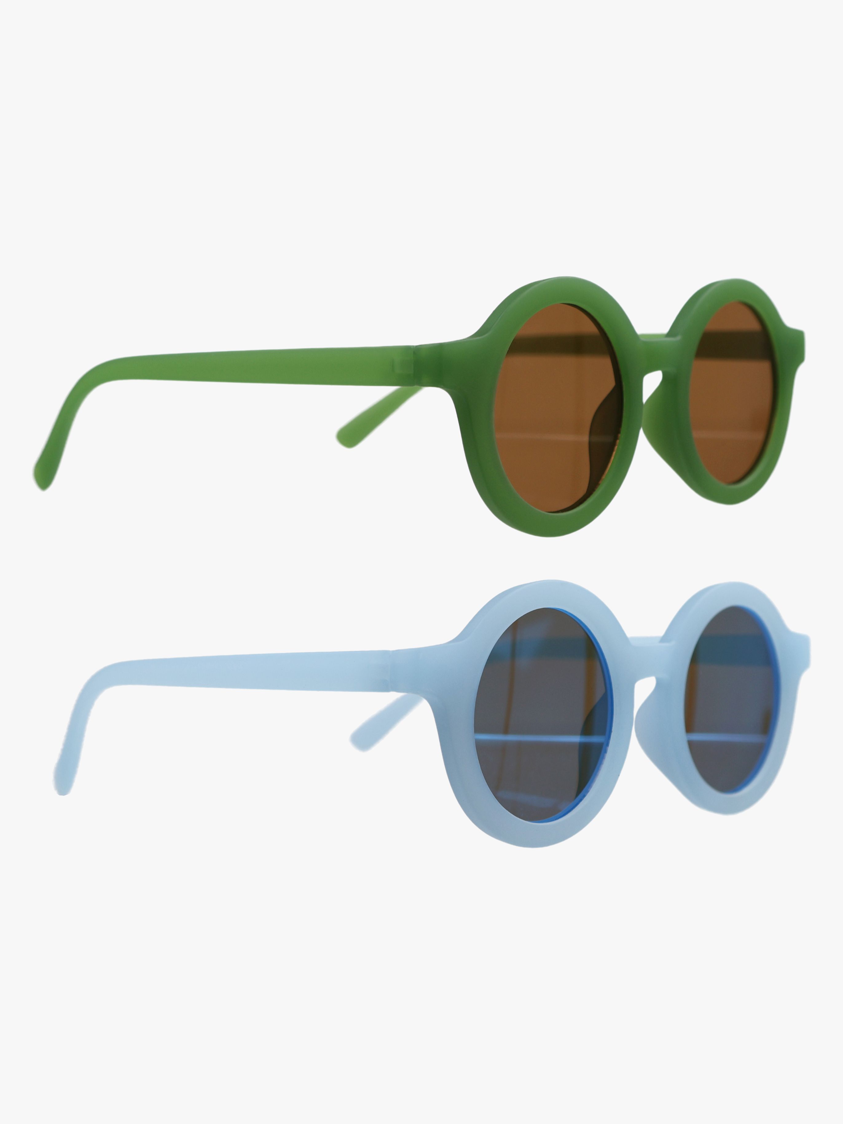 CarloBaby Sonnenbrille Stråla 2er-Pack 3-6 Jahre, Grün/Blau