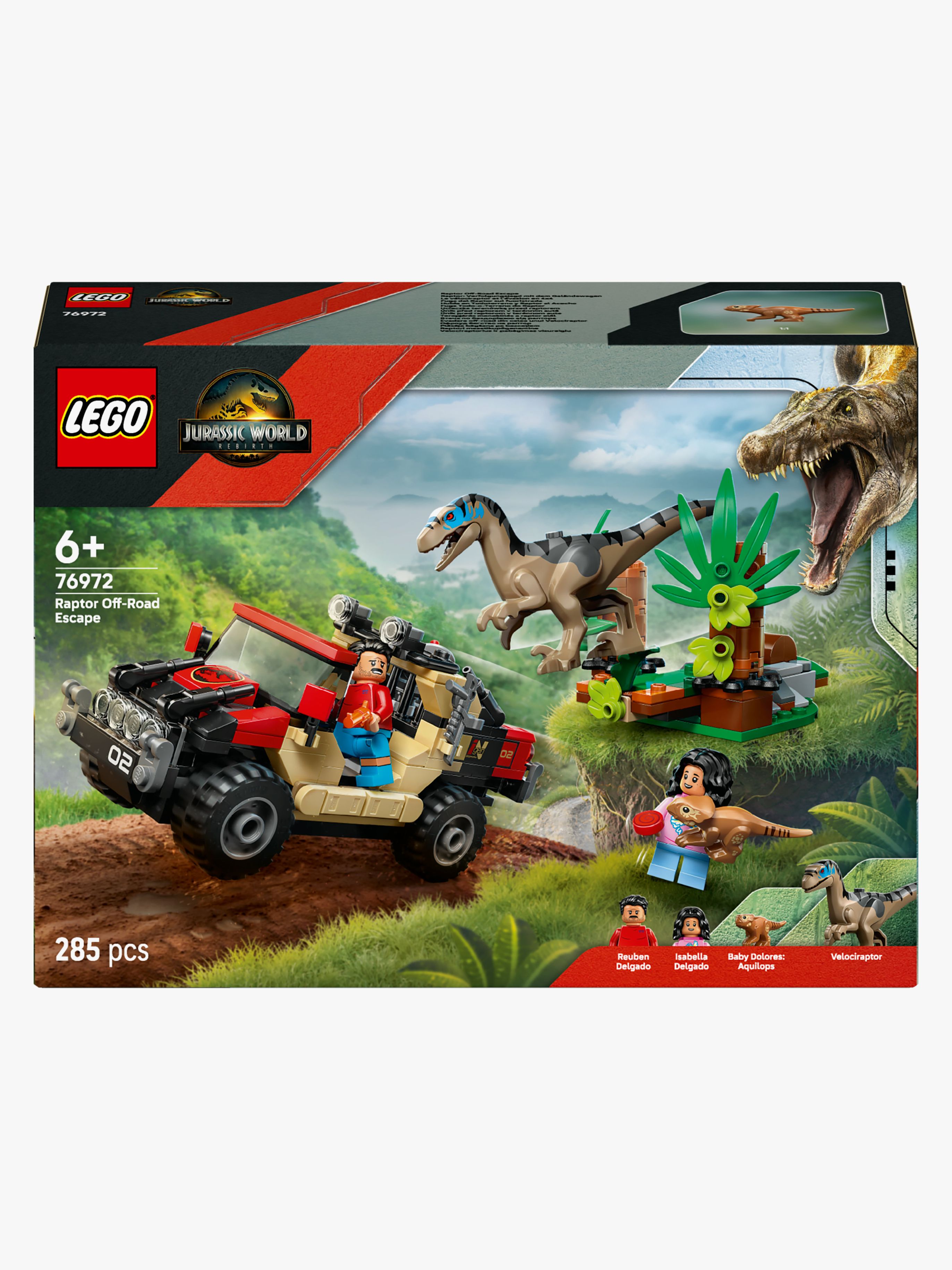 Jurassic World 76972 Raptor: Verfolgungsjagd mit dem Geländewagen