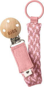 BIBS Braid Schnullerhalter, Dusty Pink/Baby Pink