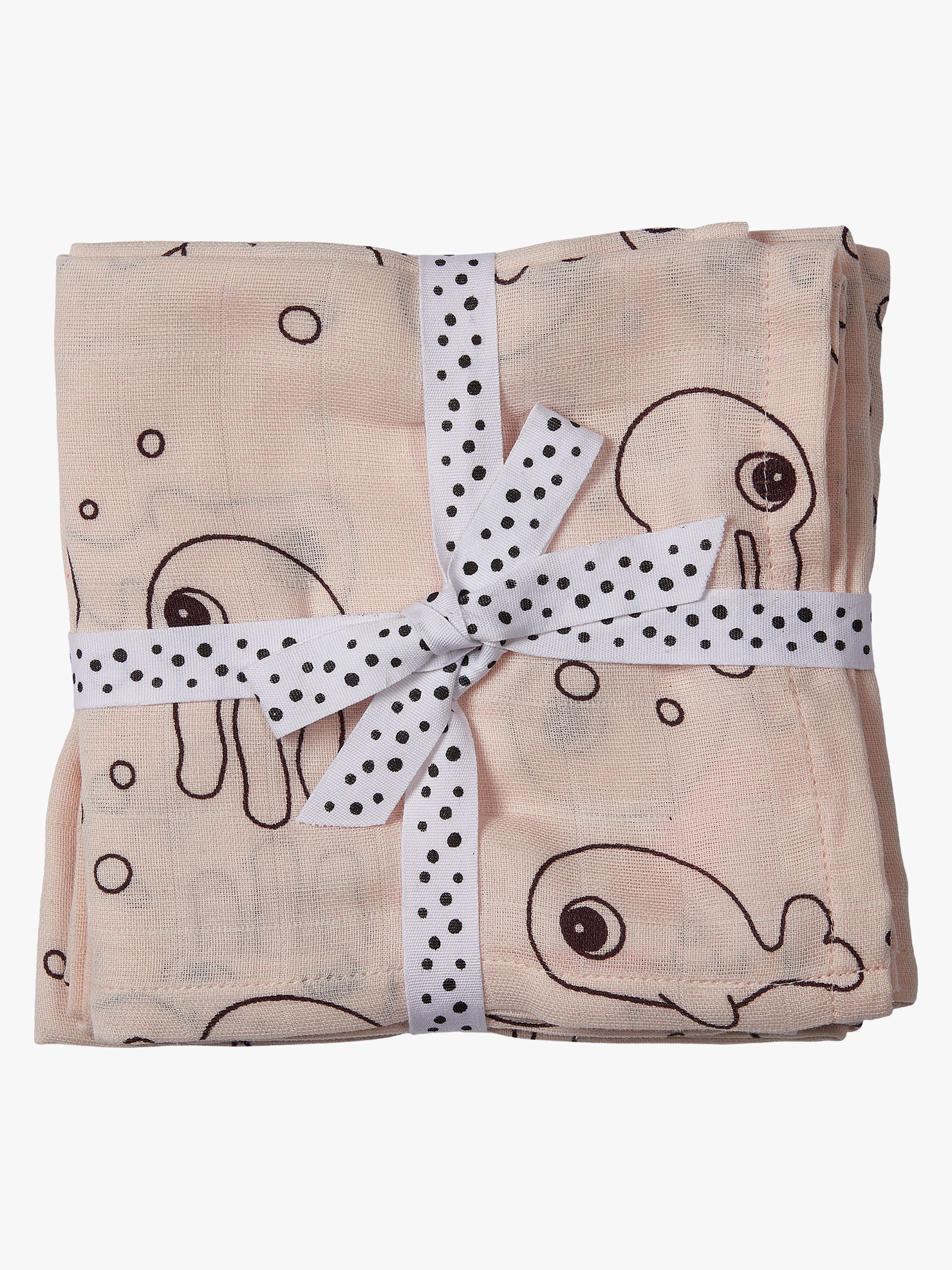 Done By Deer Swaddler Sea Friends 120x120 2er-Pack, Powder